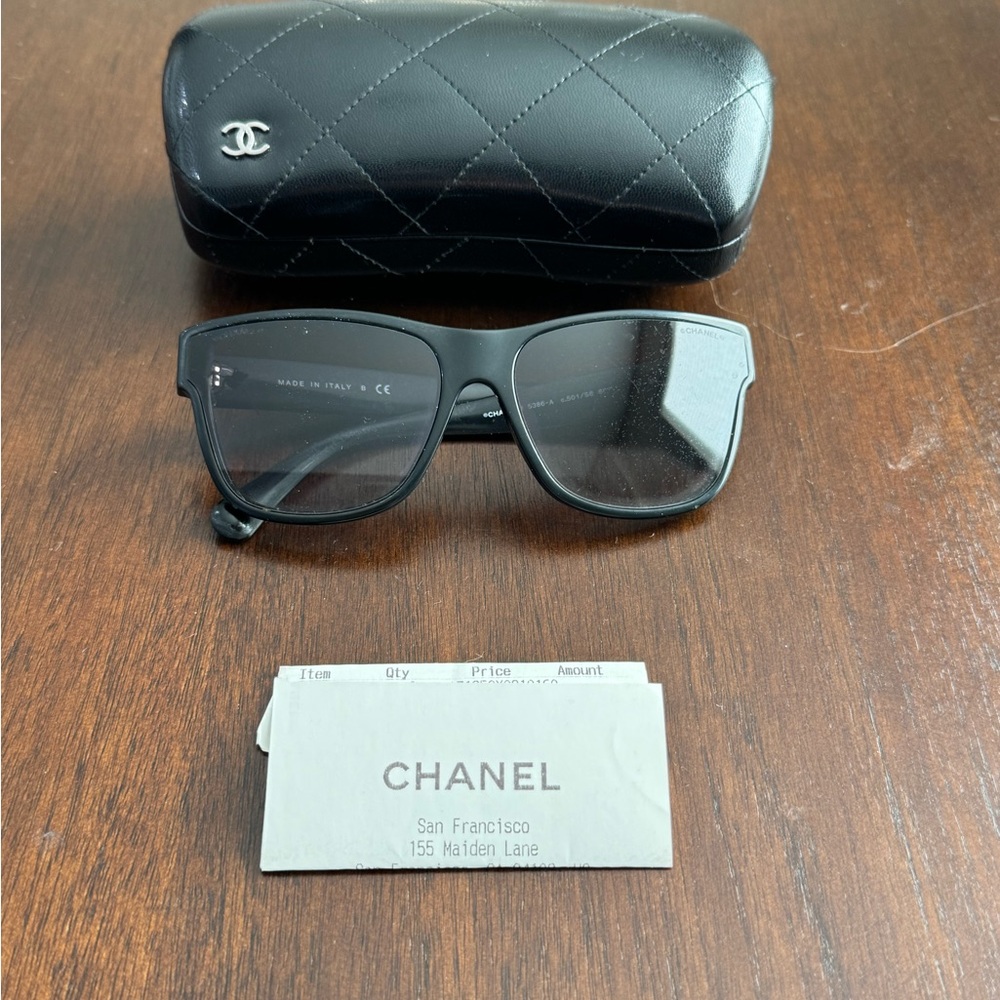 Chanel Black Sunglasses with Case